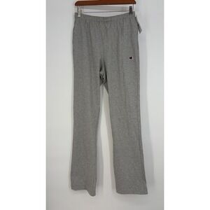 New Champion Men's Small Jersey‎ Open-Bottom Pants Gray Athleisure Gym Pockets